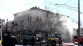 Apartment Building fire with Rescue