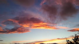 Awesome footage of beautiful  cloud at sunset