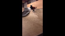 BMX stunt going backward Frontflip!