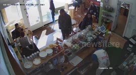 Shocking moment brazen thief steals iPad from charity cafe