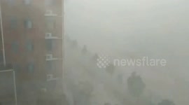 Powerful wind and rainstorm batter Anhui in China, killing two