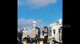 Nearly everyone thought this Red Bull wingsuit stunt over LA night sky was a meteor