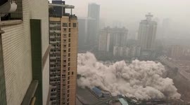 Building demolition in Chongqing, China
