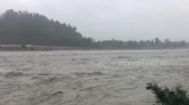 Waiho River bridge prior to collapse