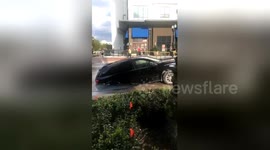 This water break has swallowed an SUV in Orlando, Florida