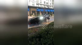 SUV swallowed in water main break in Orlando, Florida