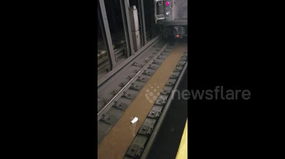 NYC metro tunnel flooded with brown liquid following water main break
