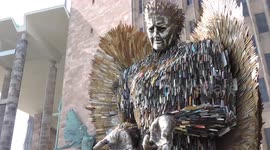 Imposing sculpture made from 100,000 knives arrives in Coventry