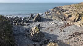 Marine plastic pollution in a pristine landscape near the Mull of Galloway, Scotland