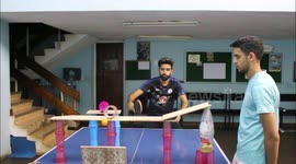 Unbelievable 'first ever of its kind' ping pong trick shot