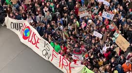 Fridays for Future demonstration in Berlin / 2 of 3 videos shot from high POV