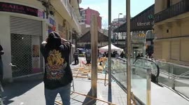 Anti-fascism and separatist demonstration in Barcelona