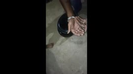 Motorcyclist left terrified after tiny snake takes refuge inside his helmet