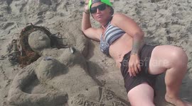 A woman who almost died when she was accidentally sprayed with engine primer and set alight at a barbeque has found love with a fellow burns survivor.