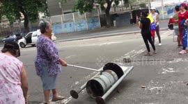 El Valle protest due to lack of water and electricity