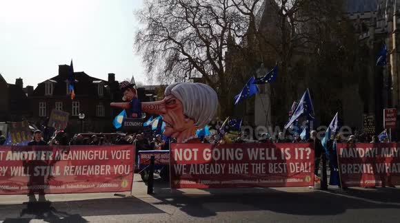 Brexit protest at Westminster