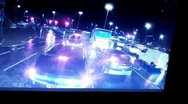 White van cutting across hgv