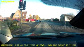 Driver forgets to shut his door properly and it flies open