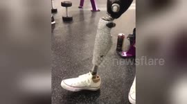 Glam-putee! Model shows off her diamond encrusted prosthetic leg