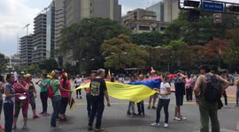 Protest in Caracas due to lack of electricity and water