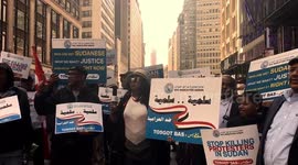Sudanese Rally against dictatorship at Times Square