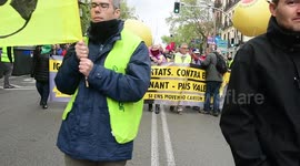 Hundreds of people demonstrated in the environmental movement walking for equality, rights and freedoms