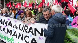 Hundreds of people demonstrated in the environmental movement walking for equality, rights and freedoms