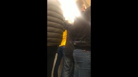 Wolves Fans on tube - Way to F.A. cup Semi Final