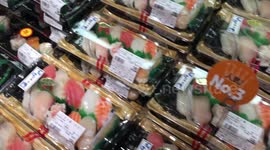 supermarket sushi in Tokyo Japan