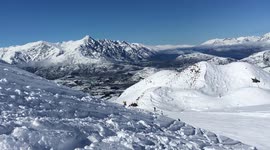 Beginner snowboarder falls  in New Zealand 2018