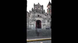 Old colonial catherdral in Granada, Nicaragua