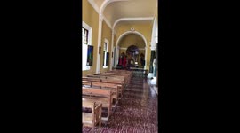 Cathedral interior in Granada, Nicaragua