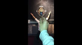 Out with the lads catching darts