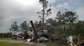 Storm damage near Wenches Tx