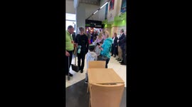 Theresa May stuns motorists after stopping at a service station for toilet break