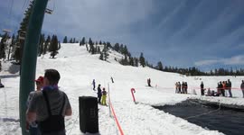 Snowboarding Pondskim to Tamedog! (Front Flip After Skimming A Pond While On A Snowboard)