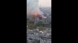 Notre Dame de Paris fire, fall of the dart