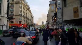 Notre Dame Cathedral on fire in Paris