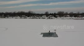 Dad pulls off incredible drone trick