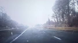 I was heading to work this morning on my motorbike when this blind idiot appears 