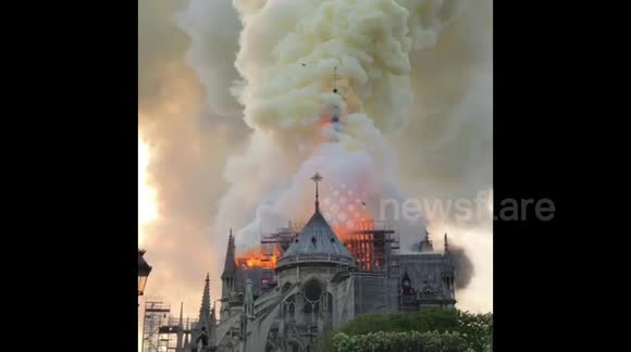 Flames cause horrific damage to Notre Dame Cathedral but main structure 'saved'