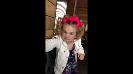 'Don't eat any french fries!' - Cutest little girl keeps a watchful eye