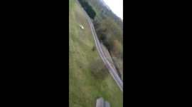 Moment teenager collided with a police van after officers were called to investigate youths allegedly causing trouble in a park