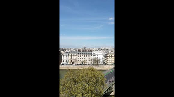 High angle of damaged caused on the Notre Dame