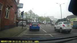 Blue Car Lane Changer in Nuneaton