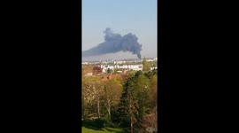 Building catches fire on Easter Good Friday, 19 April (Karfreitag) - Magdeburg Germany