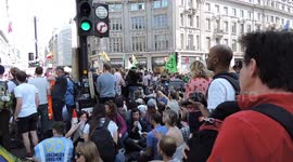 Climate change demo oxford circus london