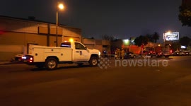 Three Car Crash Ruptures Gas Line