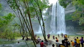 Hiker captures stunning waterfalls across Communist Laos which has become a magnet for dam builders