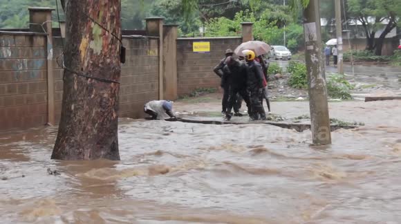 Man rescued after being swept away by flash floods in Kenyan capital